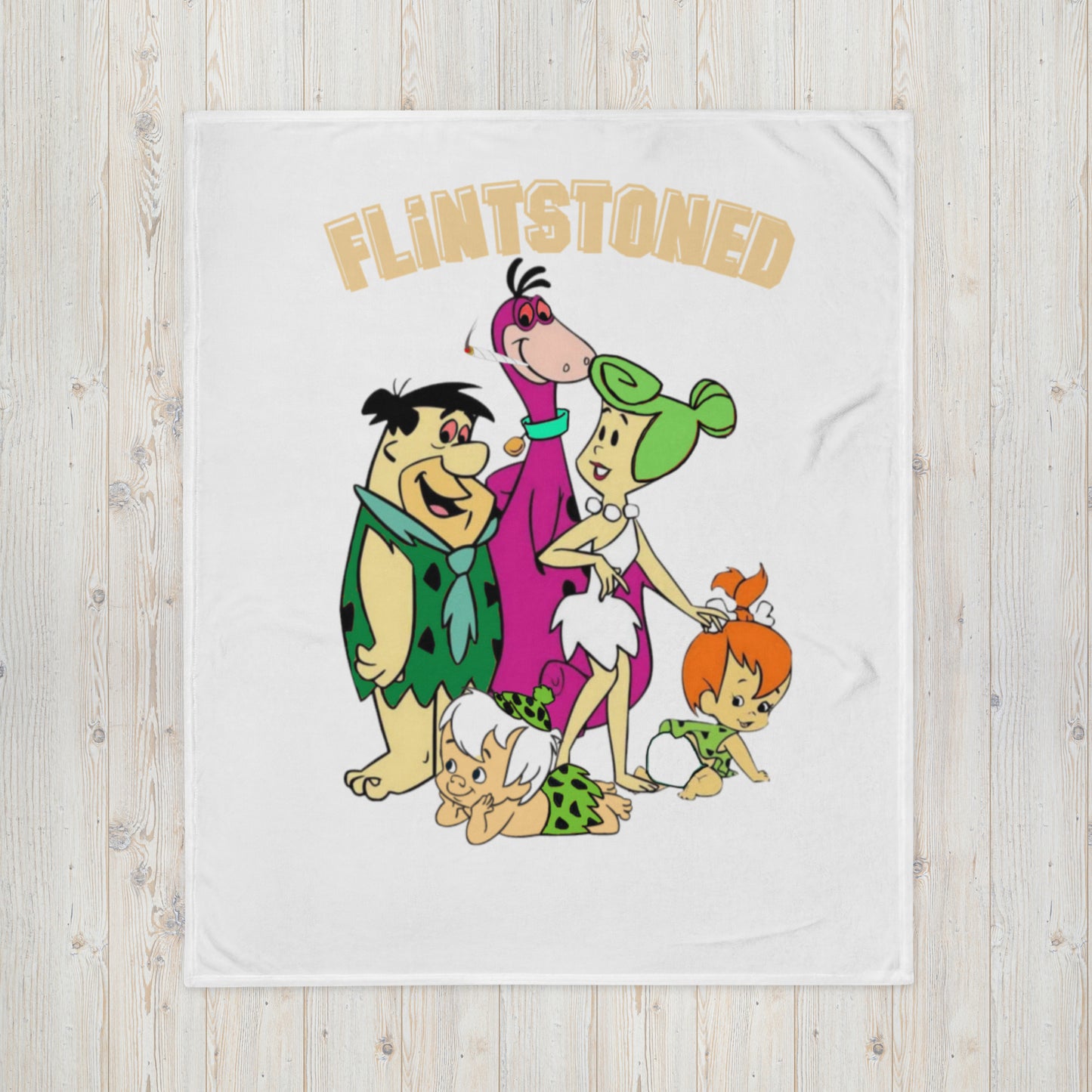 Flintstoned Throw Blanket