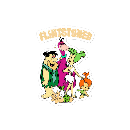 Flintstoned Bubble-free stickers