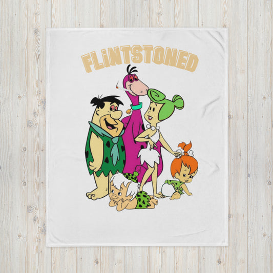 Flintstoned Throw Blanket